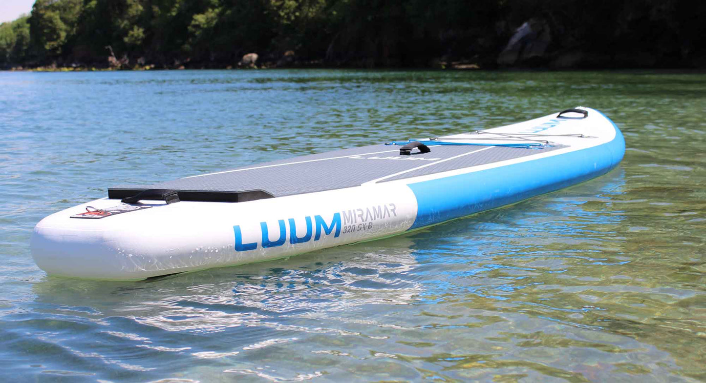 inflatable allround paddleboard on sea